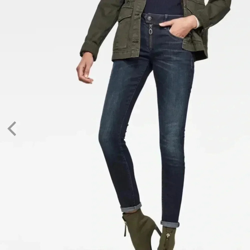 G star Raw Lynn zip skinny denim